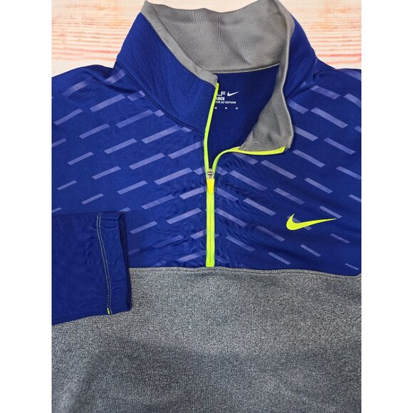 Nike Golf Tour Performance Dri-Fit Pullover Mens Medium Blue/Gray - Picture 4 of 8